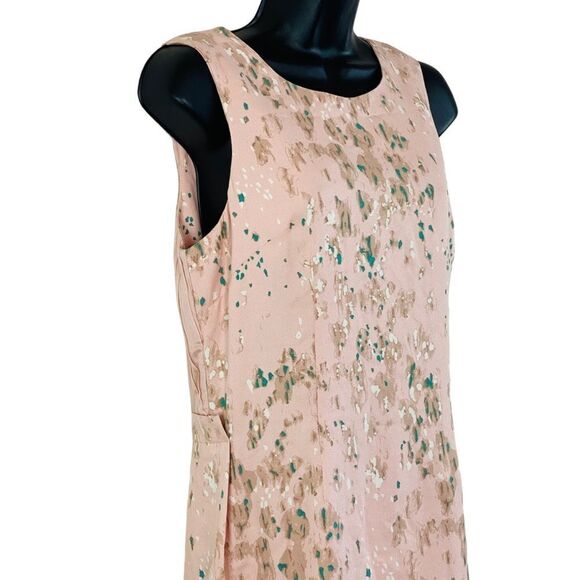 Poleci Blush Pink 100% Silk Sleeveless Sheath Dress Sz 6 NWT - Picture 5 of 14